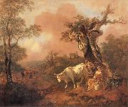Thomas, Landscape with a Woodcutter cowrting a Milkmaid